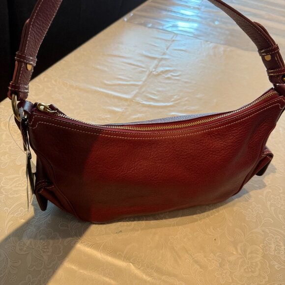 Ralph Lauren pebbled leather hobo style bag New with minor defect - Picture 11 of 12